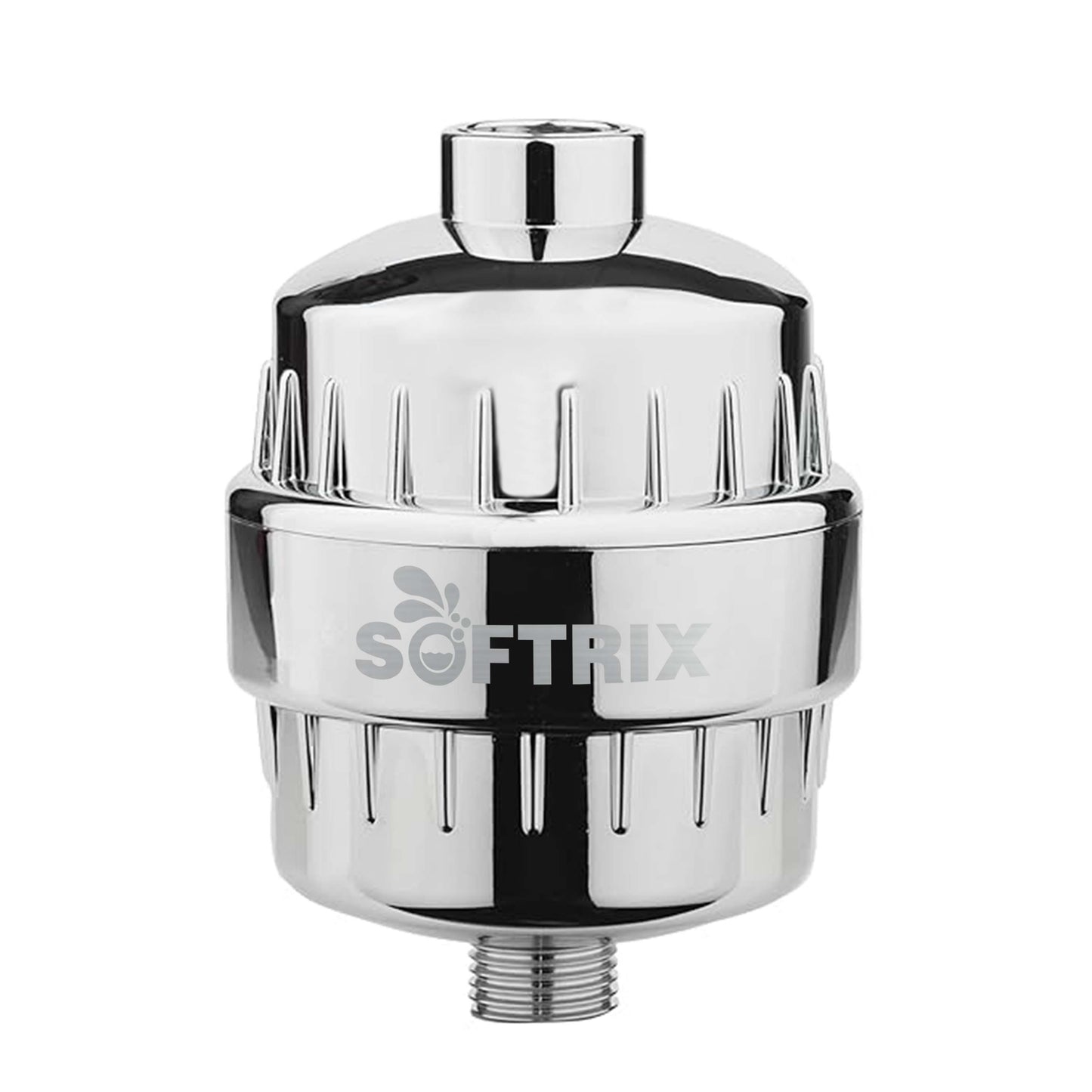 Softrix Premium Multi Stage Shower Water Filter Reduces Skin Dryness | Water Softener for Bathroom | Hard Water Filter (Chrome, Pack of 1)