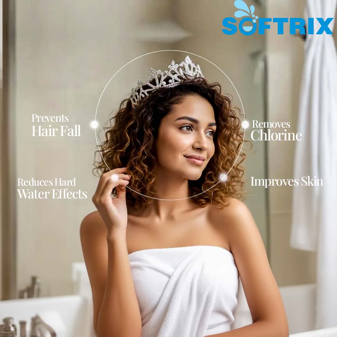 Softrix Universal Shower & Tap Water Filter Combo with Comb & Hard Water Stain Remover